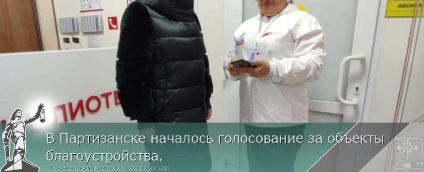 В Партизанске началось голосование за объекты благоустройства. 